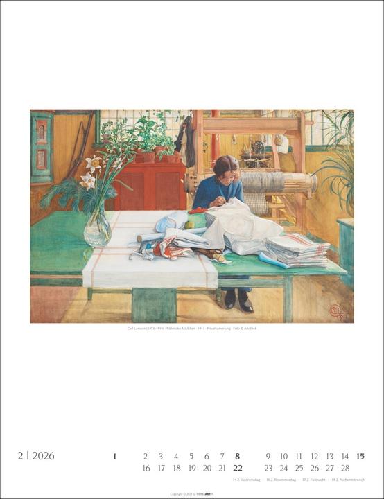 Produktbild Carl Larsson Kalender 2026 (30 x 39 cm, Deutsch)