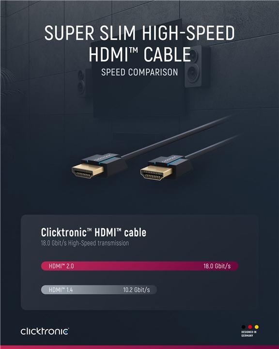 Produktbild clicktronic HDMI (Typ A) — HDMI (Typ A) (2 m, HDMI)