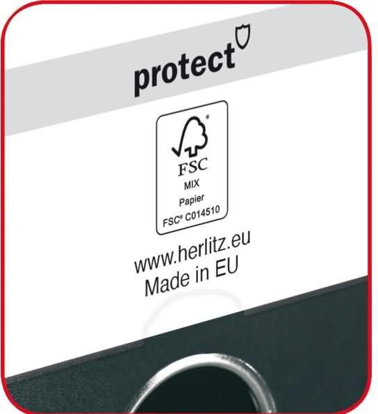Produktbild Herlitz PP-Color Ordner, Rückenbreite: 50 mm, rot Kunststoff-Schlitzordner DIN A4, genarbte PP-Folie, grauer (A4, 50 mm, 1 Stück)