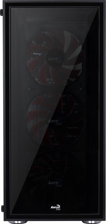 Produktbild AeroCool Quartz Red Midi-Tower - schwarz Window (ATX, mATX, Mini-ITX)