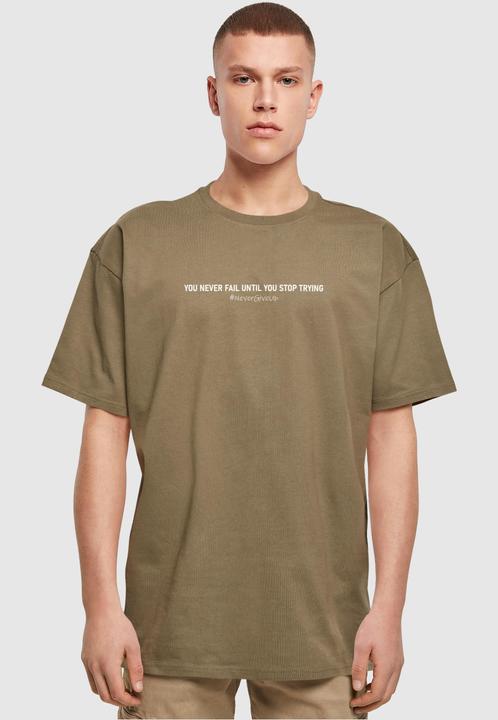 Actual product image Merchcode Never Give Up Heavy Oversized Tee - 117409 (3XL)