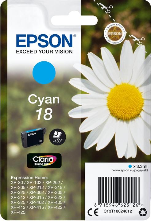 Produktbild Epson Claria Home Ink Cyan 18 (C)