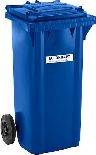 eurokraft pro Conteneur à déchets en plastique, conforme à la norme DIN EN 840 (120 l)