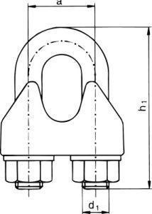 Produktbild Pösamo Drahtseilklemme Psamo 10 mm Stahl verzinkt 10 Stck