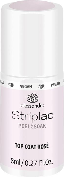 Alessandro Striplac Top Coat Rosé (02 Rose, Gel-Effekt Nagellack)