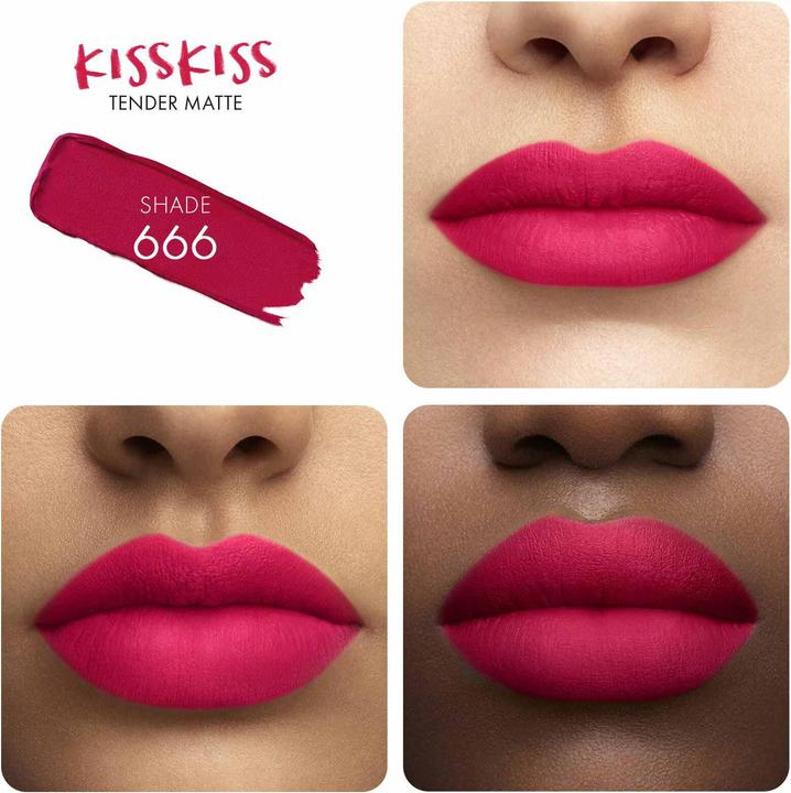 Image du produit Guerlain KissLips Tender Matte No 666 (666 Lucky Pink)