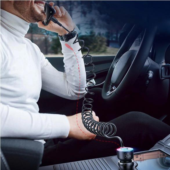 Immagine prodotto Joyroom Caricabatterie da auto con cavo 3-in-1 (55W)