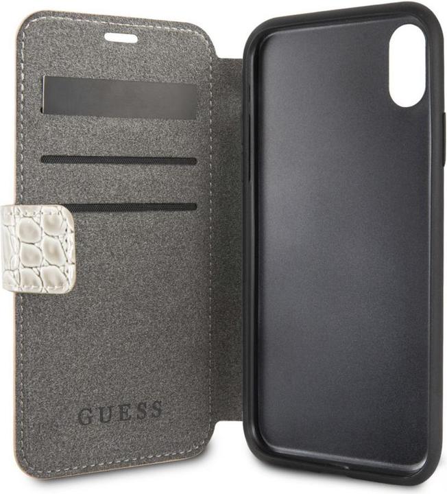 Actual product image Guess iPhone XR PU Leather Crocodile Print Booktype With Stand (Apple iPhone XR)
