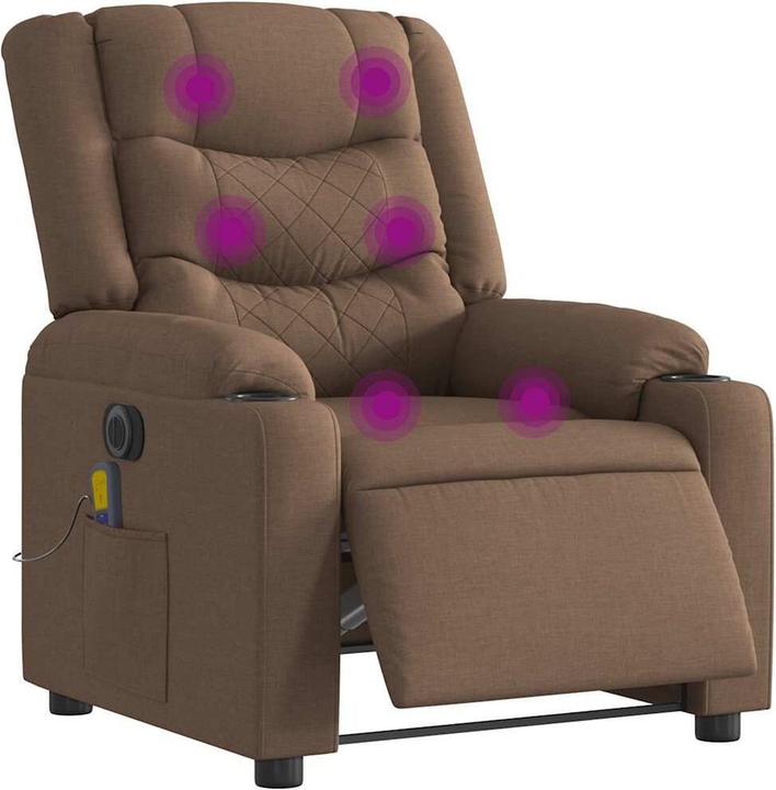 Immagine prodotto VidaXL Sedia da massaggio elettrica in tessuto marrone