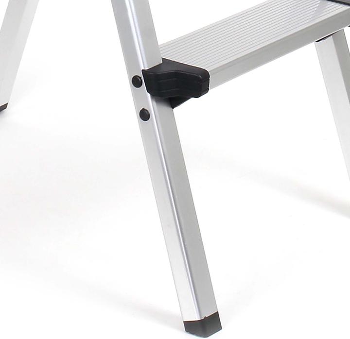 Produktbild Wiltec Klappleiter Aluminium 150kg Klapptritt Trittleiter Stehleiter Aluleiter (Klapptritt, 56.50 cm)