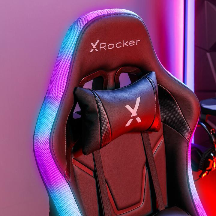 Actual product image X Rocker Chaise de jeu eSports compacte RVB Agility JR Noire/Grise