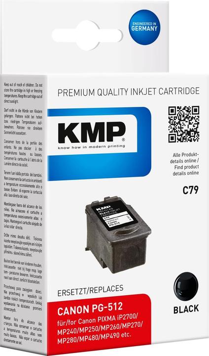 Actual product image KMP C79 Ink Cartridge compatible with Canon PG-512 (FC)
