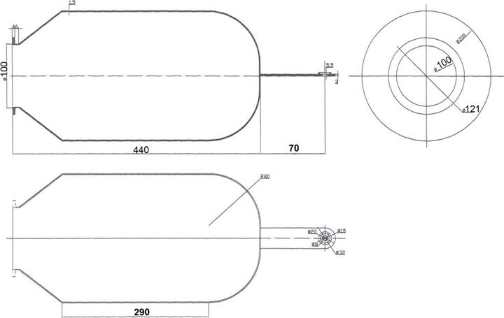 Produktbild Wiltec Membran 50 L Hauswasserwerk Druckkessel Membrankessel Gummiblase BUTYL (Hauswasserpumpe)