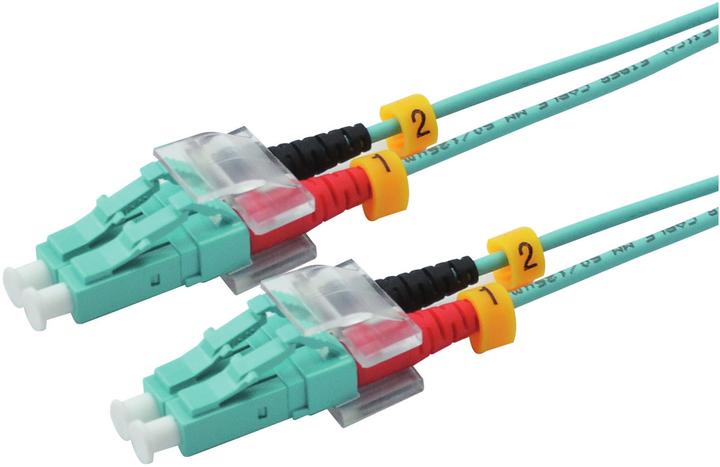 Produktbild RED 2716-10-0013 LWL-Duplex Patchkabel LC/LC 3m OM3 Aqua (U/FTP, CAT7, 3 m)