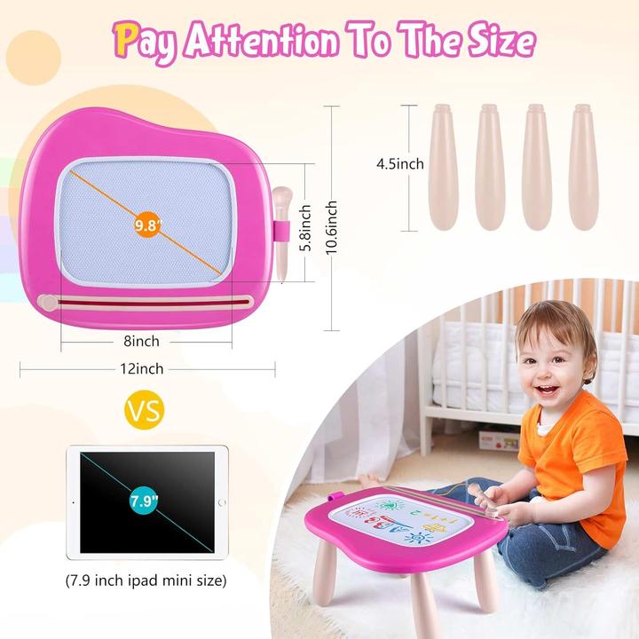 Produktbild Activity Board Kinderspielzeug ab 1 Jahr, Magnetische Maltafel Zaubertafel Bunt Zeichentafel Magnettafel mit 4