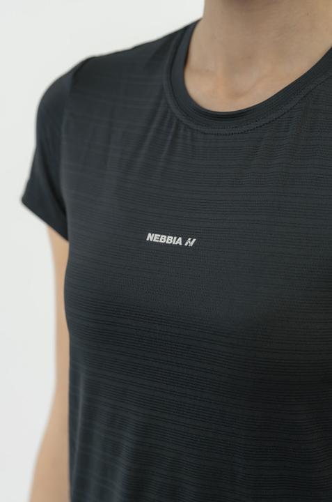Actual product image Nebbia Fit Activewear T-Shirt "Airy" with Reflective Logo 438 black (S)