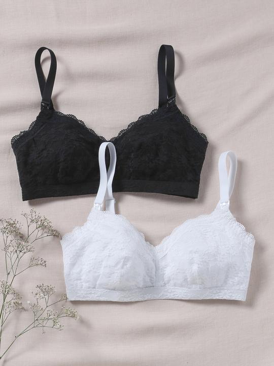 Produktbild Vertbaudet 2er-Pack Still-BHs, Spitze mit softem Futter (XL)