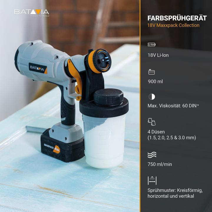 Produktbild Batavia 18V Akku-Farbspruhgerät (ohne Akku und Ladegerät)
