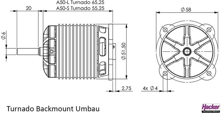 Immagine prodotto Hacker a50-12l turnado v4 kv450 long wellle