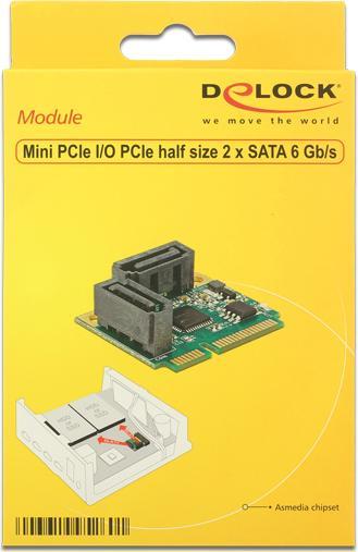 Immagine prodotto Delock Mini PCIe I/O PCIe half size 2 x SATA 6 Gb/s