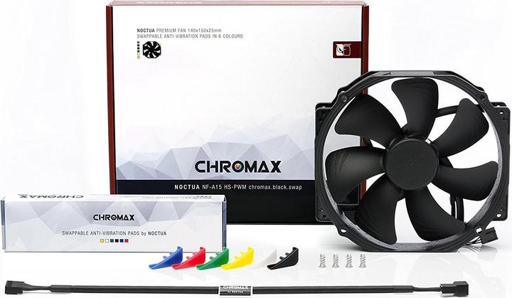 Actual product image Noctua NF-A15 PWM chromax.black.swap (140 mm, 1 x)