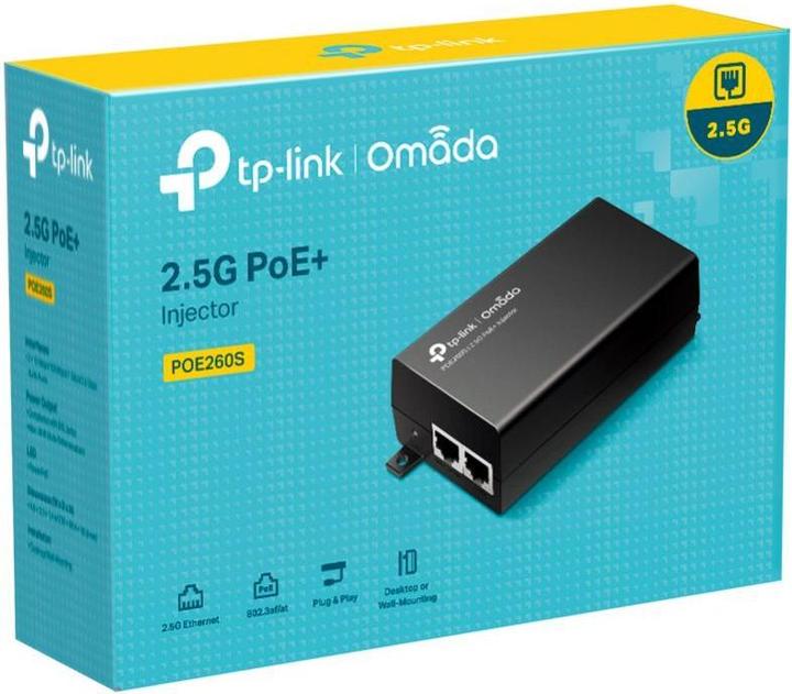 Actual product image TP-Link PoE+ Injector TL-POE260S (802.3at (PoE+), 30 W)