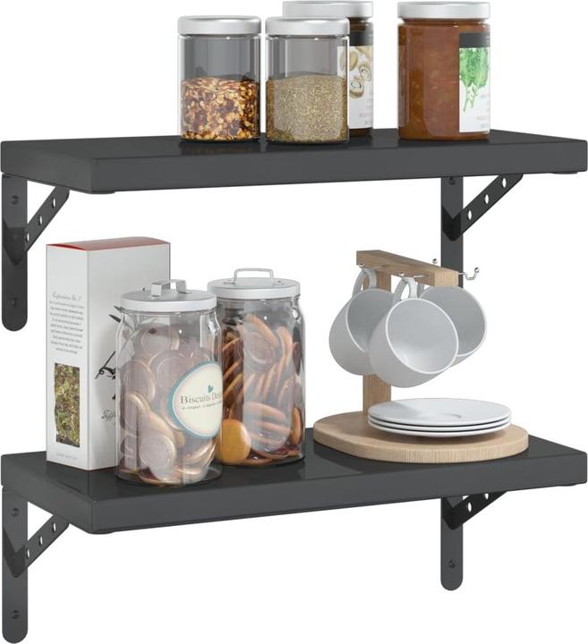 Actual product image VidaXL Wall shelves 2 pcs. 50 x 23.5 cm Noble