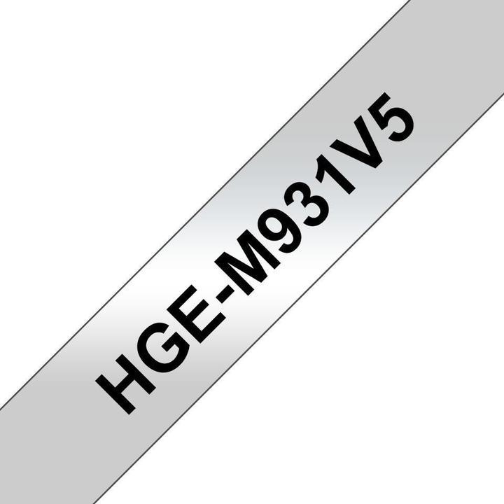Brother P-Touch (1.20 cm, Schwarz, Silber)