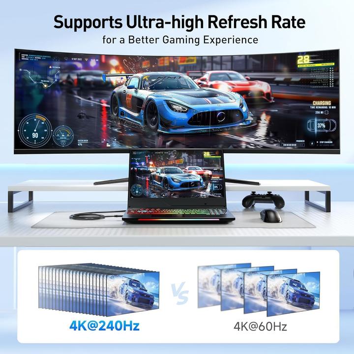 Produktbild Cable Matters USB Typ C – DisplayPort (3 m, DisplayPort, USB Typ C)