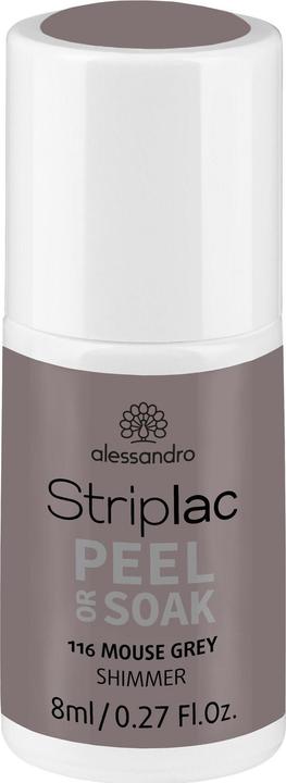 Produktbild Alessandro Striplac Peel or Soak Mouse Grey 8 ml (Grau, Abziehbarer Nagellack)