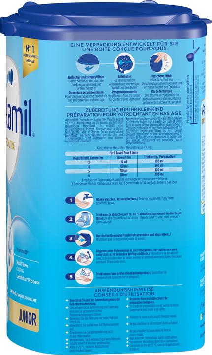 Nährwerte und Zutaten Aptamil Monatsbox Pronutra Junior 18+ (3200 g, ab 18 Monaten)