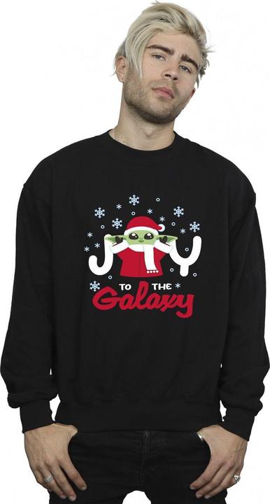 Actual product image Star Wars Mens The Mandalorian Joy To The Galaxy Sweatshirt (4XL)