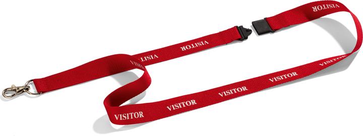 Produktbild Durable Textilband VISITOR, mit Karabinerhaken, VE 20 Stk, rot