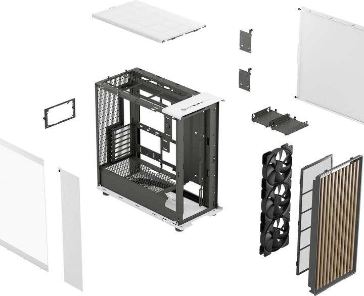 Produktbild Fractal Midi North XL RC Chalk White TG clear (ATX, Mini-ITX, mATX)