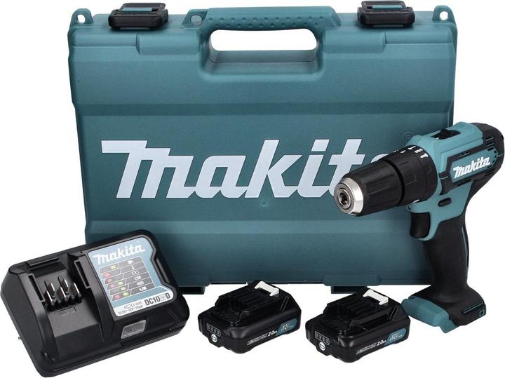 Produktbild Makita HP333DWAE Akku-Schlagbohrschrauber 12V MAX, 2x 2,0 Ah Li-Ion 30 (Akkubetrieb)