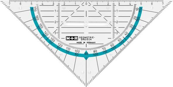 Produktbild M+r Geometriedreiecke - Bruchfest (14 cm)