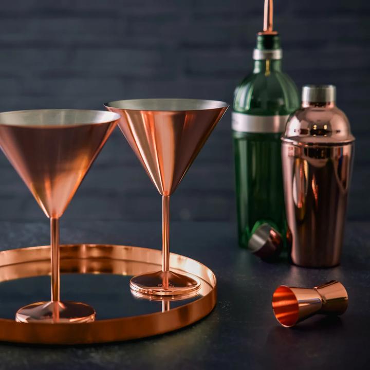 Actual product image Oak & Steel Steel rose gold matt (4.60 dl, 4 x, Martini glasses)