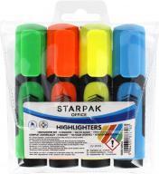 Produktbild Starpak Textmarker 4 Farben Mix1 Beutel (Blau, Orange, Gelb, Grün)