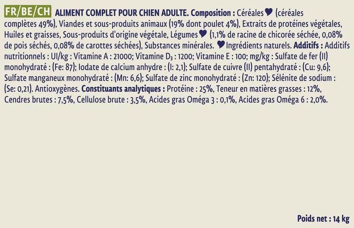 Produktbild Purina chicken dog chow adult 14 kg (Adult, 1 Stk., 14000 g)