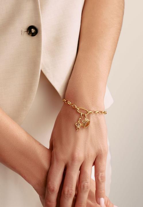 Produktbild Thomas Sabo Charm-Anhänger Krone mit Steinen Connect vergoldet (Silber 925)