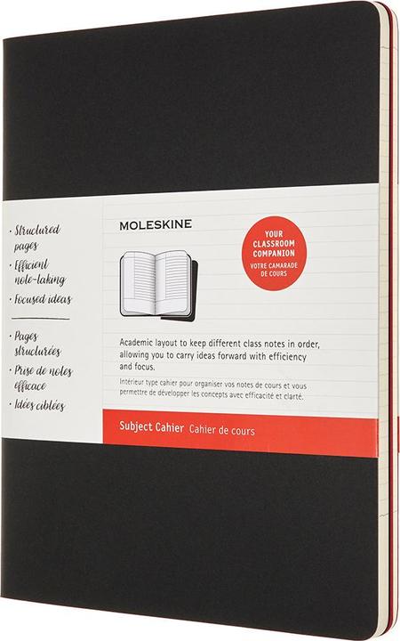 Image du produit Moleskine Cahier de notes études (21,6 x 29,7 cm, À rayures, Couverture souple)
