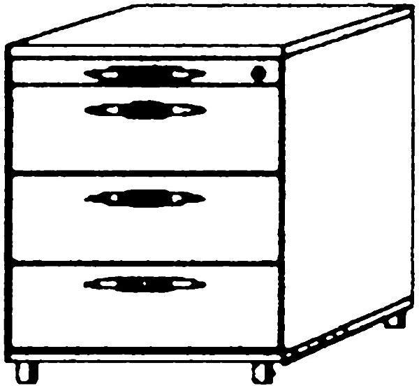 Image du produit kaiserkraft Conteneur roulant (42,5 x 58 x 59 cm)