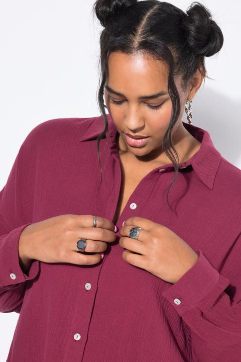 Produktbild Studio Untold Musselin Bluse, oversized, Hemdkragen, Langarm (42, 44)