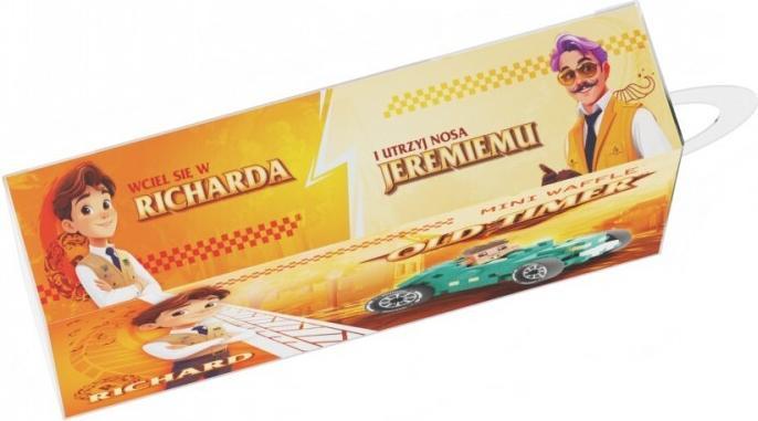 Actual product image Marioinex Mini-Waffel, 50 Stück, Autos: Blaugrün, Oldtimer