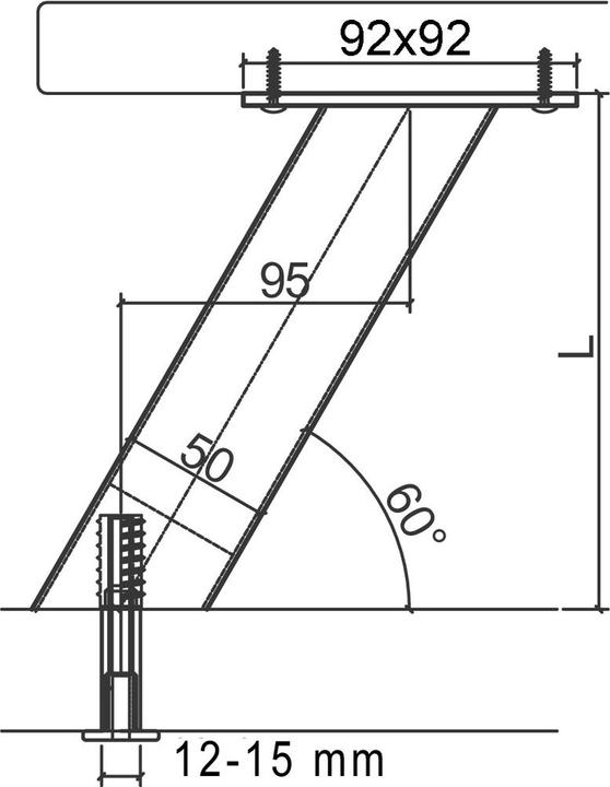Produktbild Meyer Barkonsolen für Holz- und Steinplatten, rund, ø 50 mm, gerade oder geneigt 30/60°