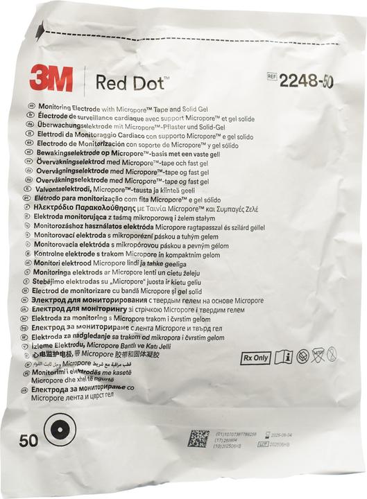Actual product image 3M Red Dot ECG electrodes round (50 pcs)