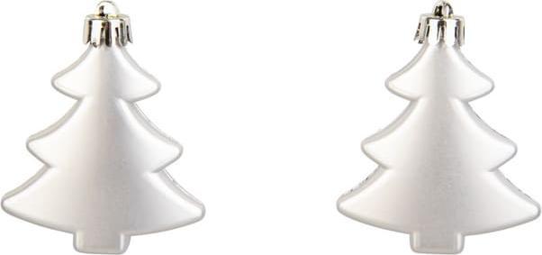 MICA Living Tree ornament - tree - unbreakable - silver - approx. 6 cm - 6 pieces (6 -part)