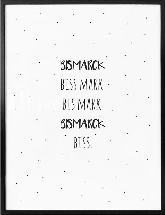 Actual product image Trenddeko Tongue twister - Bissmarck bit Mark (60 x 80 cm)