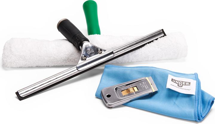 Produktbild Unger AKG14 PRO Window Cleaning 4in1 Advanced Kit Glasset optimales Preis-Leistungs-Werkzeug, perfe (1 Stk.)