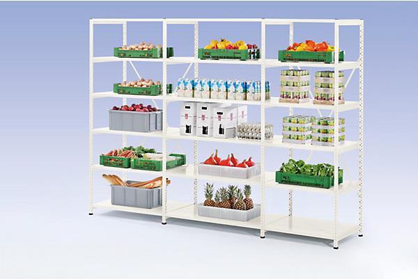 Produktbild kaiserkraft Cleana-Steckregal, Regalhöhe 2280 mm, 6 Böden